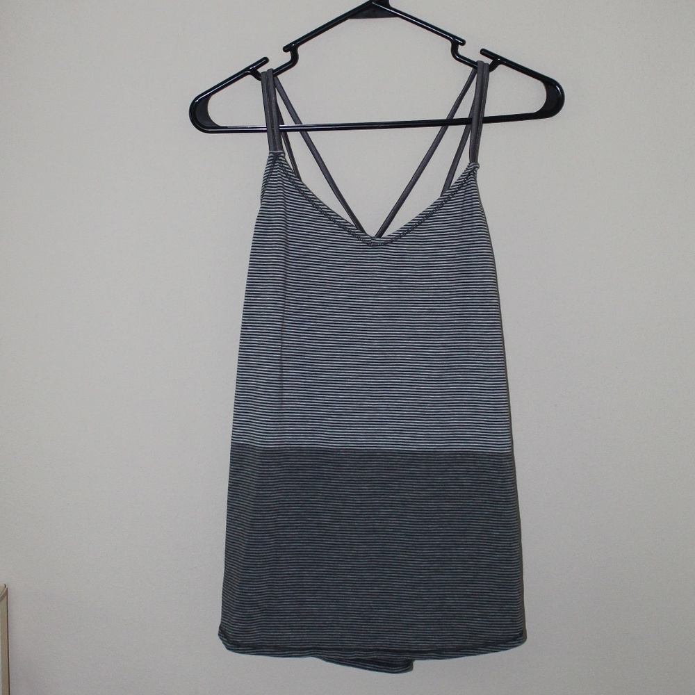 Lululemon Grey Striped Tank